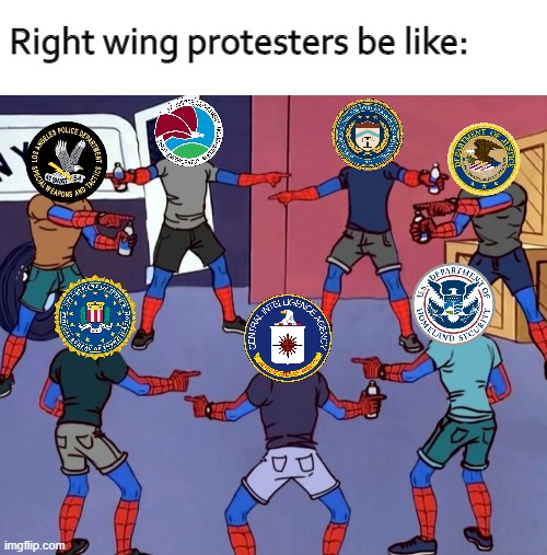 Right wing protesters be like: | image tagged in blank white template | made w/ Imgflip meme maker