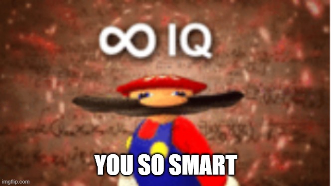 Infinite IQ | YOU SO SMART | image tagged in infinite iq | made w/ Imgflip meme maker