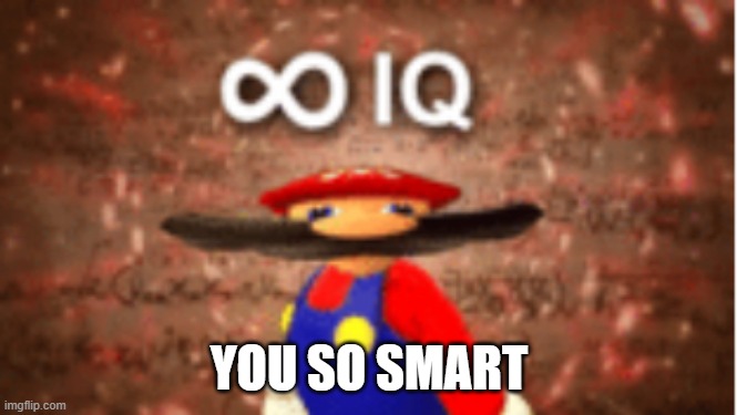 Infinite IQ | YOU SO SMART | image tagged in infinite iq | made w/ Imgflip meme maker