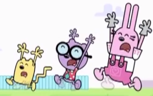 Wubbzy Walden and Widget Are Running and Scream Blank Meme Template