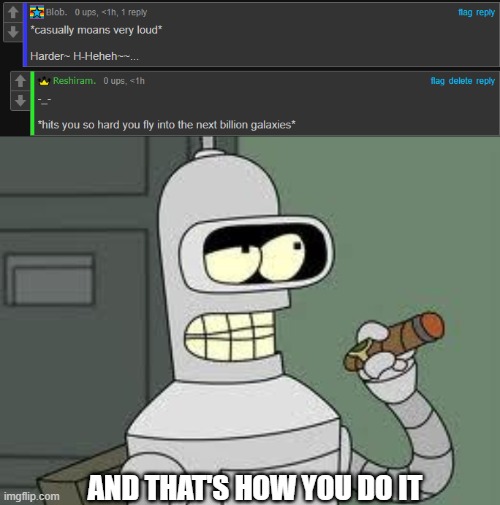 learn from the professional | AND THAT'S HOW YOU DO IT | image tagged in bender | made w/ Imgflip meme maker