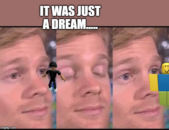 Blinking guy | IT WAS JUST A DREAM..... | image tagged in blinking guy | made w/ Imgflip meme maker