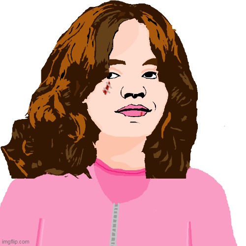 Hermione granger drawing in MS paint | image tagged in hermione,harry,ron,potter,drawing,ms paint | made w/ Imgflip meme maker