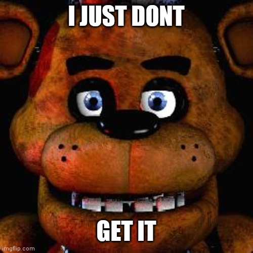 Five Nights At Freddys | I JUST DONT GET IT | image tagged in five nights at freddys | made w/ Imgflip meme maker