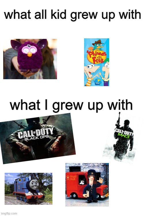 yep i grew up with this | what all kid grew up with; what I grew up with | image tagged in blank white template | made w/ Imgflip meme maker