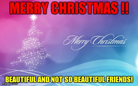 Merry Christmas strange people | MERRY CHRISTMAS !! BEAUTIFUL AND NOT SO BEAUTIFUL FRIENDS! | image tagged in christmas | made w/ Imgflip meme maker