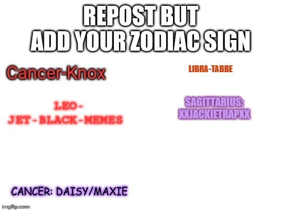 SAGITTARIUS: XXJACKIETRAPXX | made w/ Imgflip meme maker