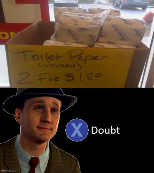 DOUBT | image tagged in l a noire press x to doubt | made w/ Imgflip meme maker