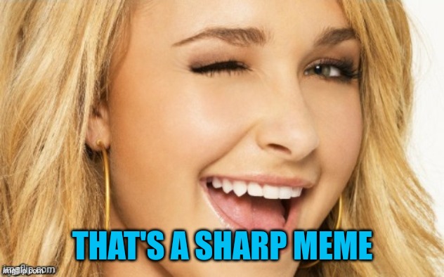 Hayden wink | THAT'S A SHARP MEME | image tagged in hayden wink | made w/ Imgflip meme maker