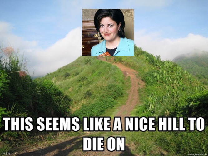 This Seems Like A Nice Hill To Die On | image tagged in this seems like a nice hill to die on | made w/ Imgflip meme maker