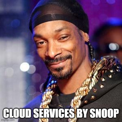 All your data is in the cloud. | CLOUD SERVICES BY SNOOP | image tagged in snoop dogg | made w/ Imgflip meme maker