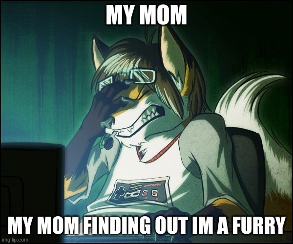 Furry facepalm |  MY MOM; MY MOM FINDING OUT IM A FURRY | image tagged in furry facepalm | made w/ Imgflip meme maker