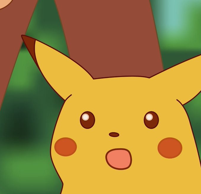 High Quality Surprised Pikachu sharp image Blank Meme Template