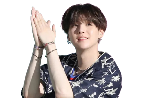 Suga rapper transparent Blank Meme Template