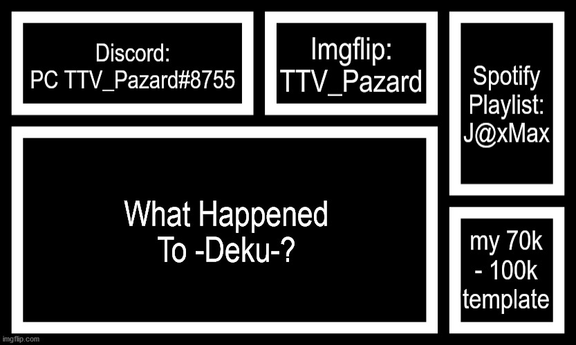 Socials | What Happened To -Deku-? | image tagged in socials | made w/ Imgflip meme maker