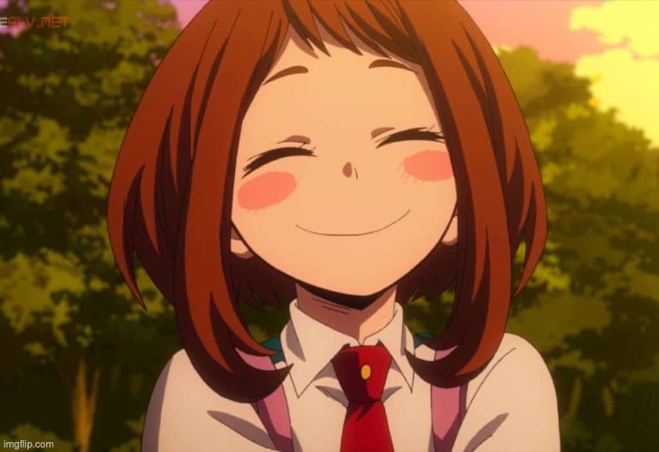 Smiling Uraraka | image tagged in smiling uraraka | made w/ Imgflip meme maker