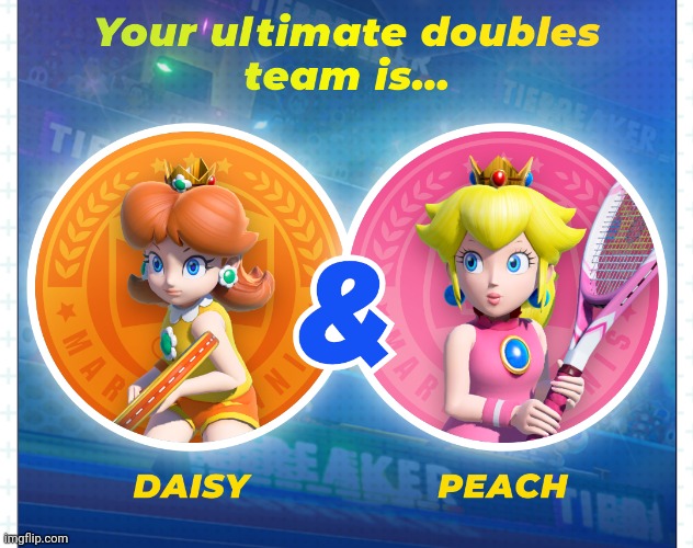 Peach x Daisy tennis | image tagged in peach x daisy tennis | made w/ Imgflip meme maker