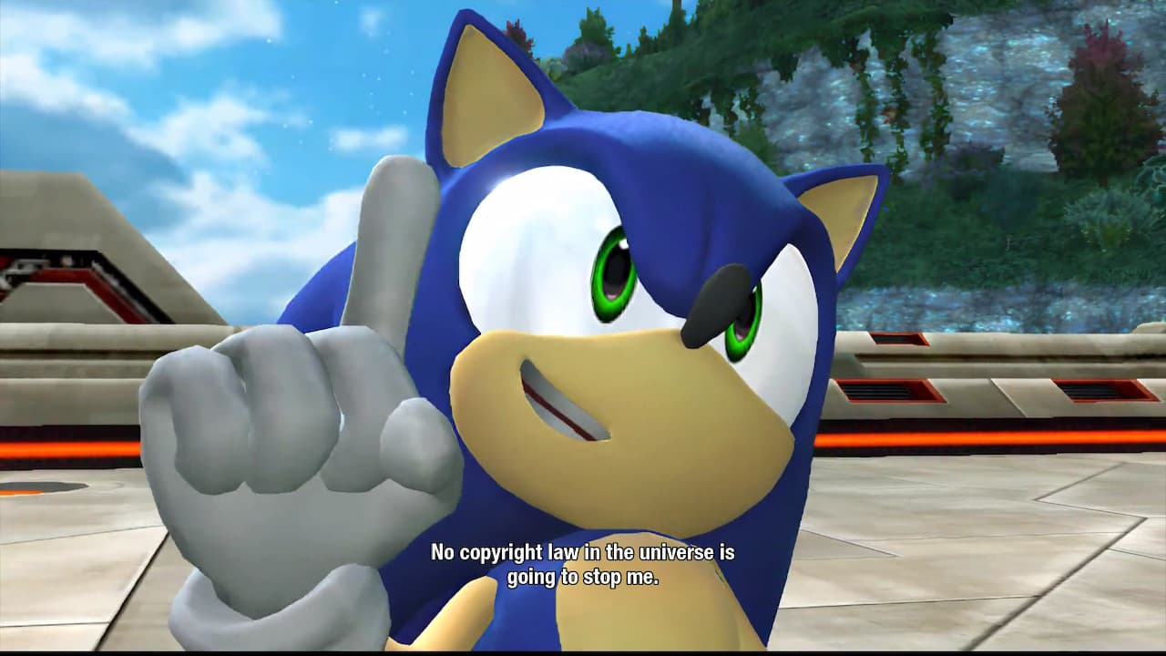 High Quality Sonic Colors Ultimate No copyright law in the universe Blank Meme Template