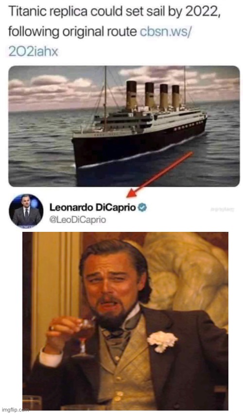King of the world | image tagged in blank white template,laughing leo | made w/ Imgflip meme maker