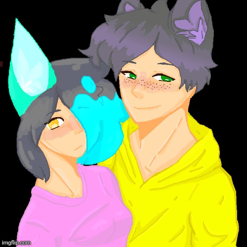 Me and my bf | image tagged in retrofurry x seanixthefemboy ship template,ship,cute | made w/ Imgflip meme maker