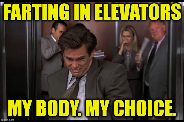 My Body. My Choice | FARTING IN ELEVATORS; MY BODY. MY CHOICE. | image tagged in covid-19,fart,farts,pandemic,elevator,vaccines | made w/ Imgflip meme maker