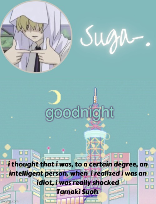 vaporeon note: good night | goodnight | image tagged in sugas tamaki template | made w/ Imgflip meme maker