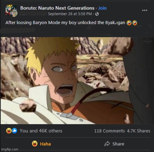 ctto | image tagged in memes,anime,facebook,naruto | made w/ Imgflip meme maker