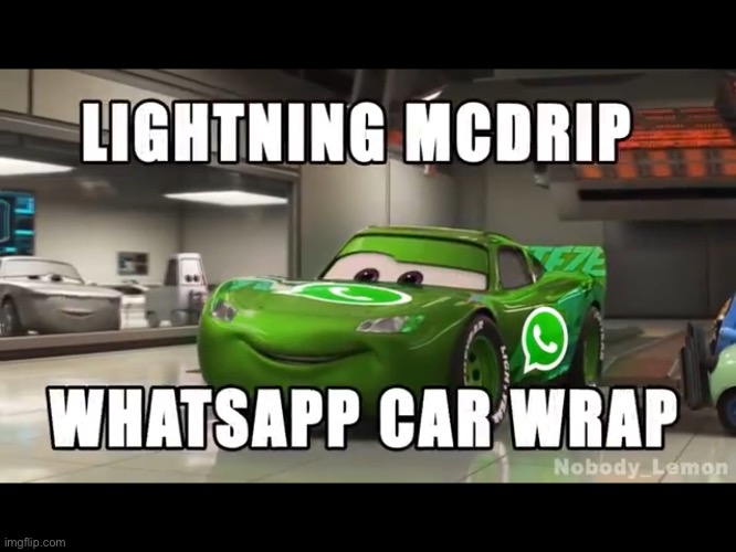 LightingMcdrip ? | image tagged in not my meme,repost,drip,lightning mcqueen,whatsapp | made w/ Imgflip meme maker