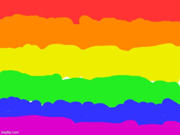 new gay pride flag (i tried to make the colors wavy and not like a two year old drew them, but alas, i failed) | image tagged in blank white template,memes,gay | made w/ Imgflip meme maker