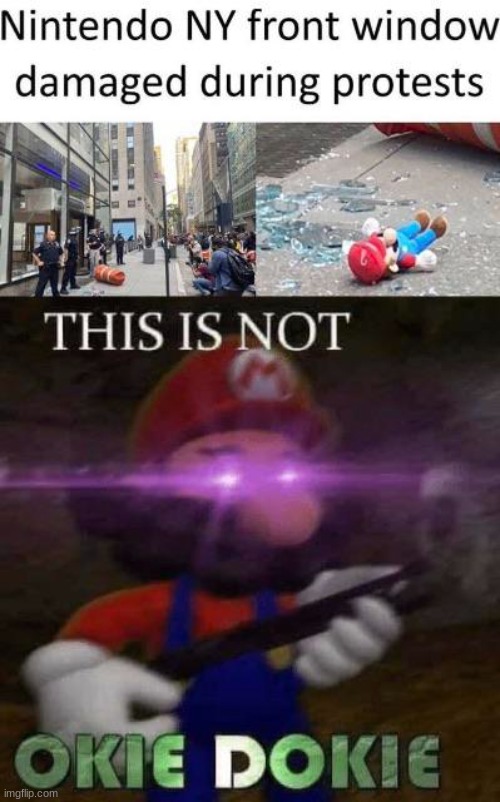 mario get's thrown out | image tagged in mario | made w/ Imgflip meme maker
