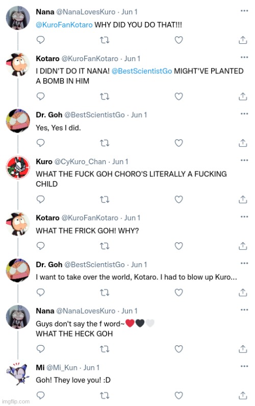 the replies to choro's tweet | made w/ Imgflip meme maker