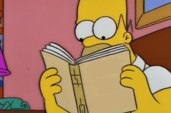 High Quality Homer reading Blank Meme Template