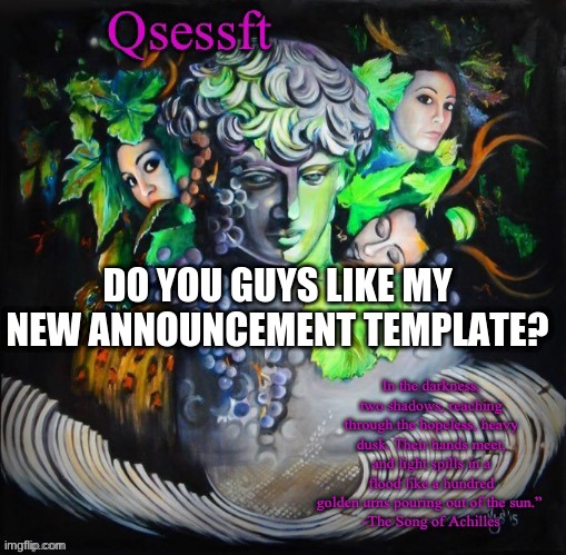 Thanks Celestial-duskit | DO YOU GUYS LIKE MY NEW ANNOUNCEMENT TEMPLATE? | image tagged in new template | made w/ Imgflip meme maker