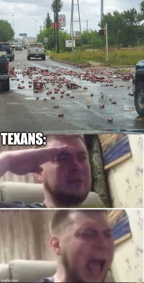 bloodshed | TEXANS: | image tagged in crying salute,texas | made w/ Imgflip meme maker