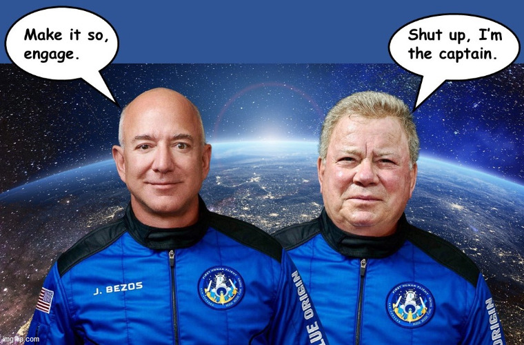 Captain Kirk | image tagged in jeff bezos | made w/ Imgflip meme maker