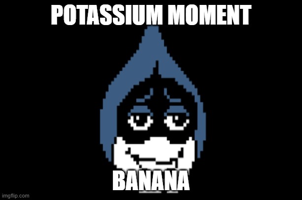 sd | POTASSIUM MOMENT; BANANA | image tagged in crusader knight with m60 machine gun | made w/ Imgflip meme maker