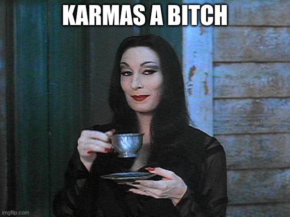 BETTER THAN KARMA | KARMAS A BITCH | image tagged in better than karma | made w/ Imgflip meme maker