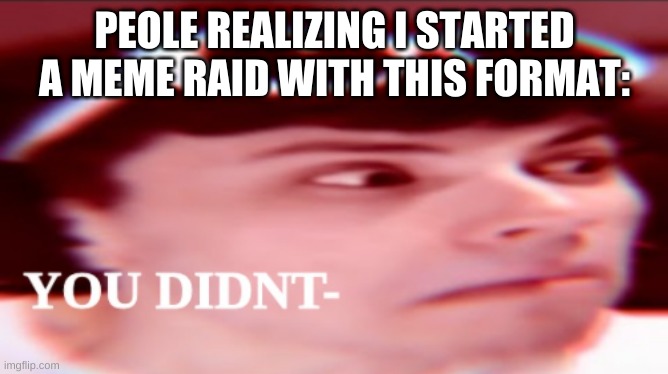 PEOLE REALIZING I STARTED A MEME RAID WITH THIS FORMAT: | image tagged in dream smp | made w/ Imgflip meme maker