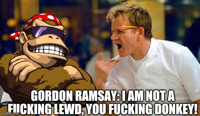GORDON RAMSAY: I AM NOT A FUCKING LEWD, YOU FUCKING DONKEY! | made w/ Imgflip meme maker