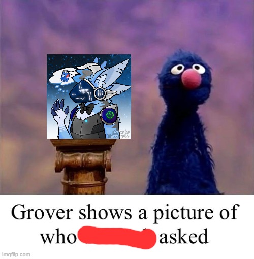 Grover: Who Asked | image tagged in grover who asked | made w/ Imgflip meme maker