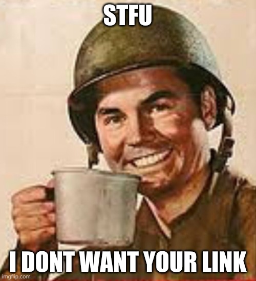 Stfu | STFU I DONT WANT YOUR LINK | image tagged in stfu | made w/ Imgflip meme maker