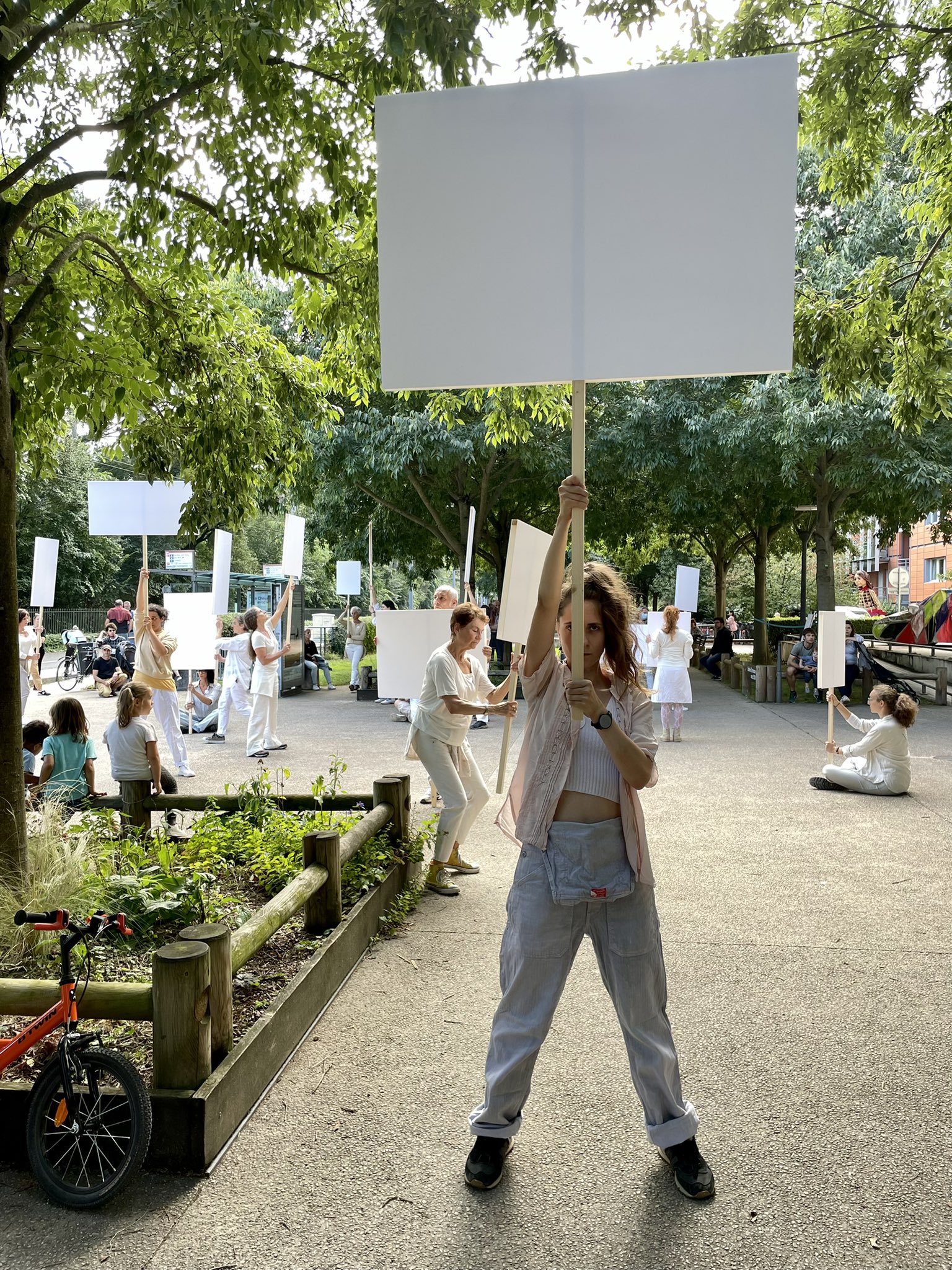 Girl with blank protest sign Blank Template Imgflip