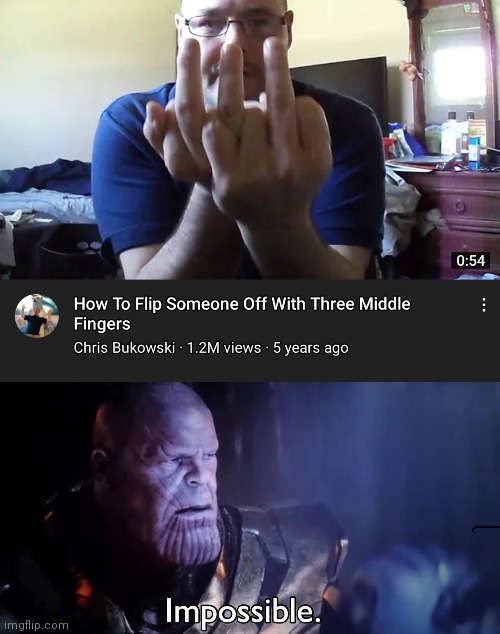 Impossible | image tagged in thanos impossible | made w/ Imgflip meme maker