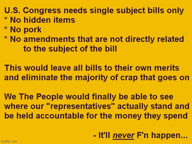 US Congress Single Bill | made w/ Imgflip meme maker