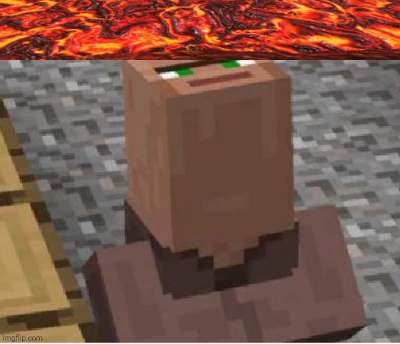 Minecraft Villager Looking Up | image tagged in minecraft villager looking up | made w/ Imgflip meme maker