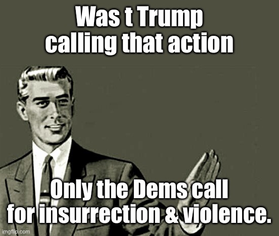 Nope | Was t Trump calling that action Only the Dems call for insurrection & violence. | image tagged in nope | made w/ Imgflip meme maker