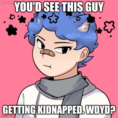 I am running out of ideas. :'D | YOU'D SEE THIS GUY; GETTING KIDNAPPED. WDYD? | image tagged in roleplaying,kidnapping | made w/ Imgflip meme maker