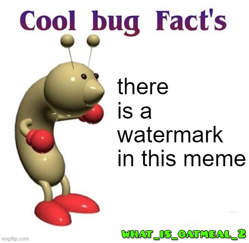 Cool Bug Facts Api | there is a watermark in this meme | image tagged in cool bug facts api | made w/ Imgflip meme maker