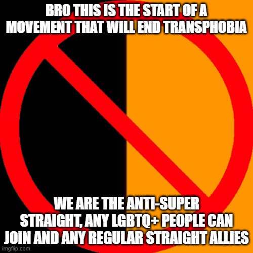 Let's end this once and for all | BRO THIS IS THE START OF A MOVEMENT THAT WILL END TRANSPHOBIA; WE ARE THE ANTI-SUPER STRAIGHT, ANY LGBTQ+ PEOPLE CAN JOIN AND ANY REGULAR STRAIGHT ALLIES | image tagged in super straight,transphobic,lgbtq,transgender | made w/ Imgflip meme maker