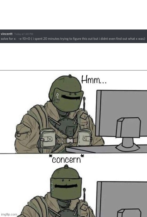 I'm hella concerned | image tagged in rainbow six concern | made w/ Imgflip meme maker